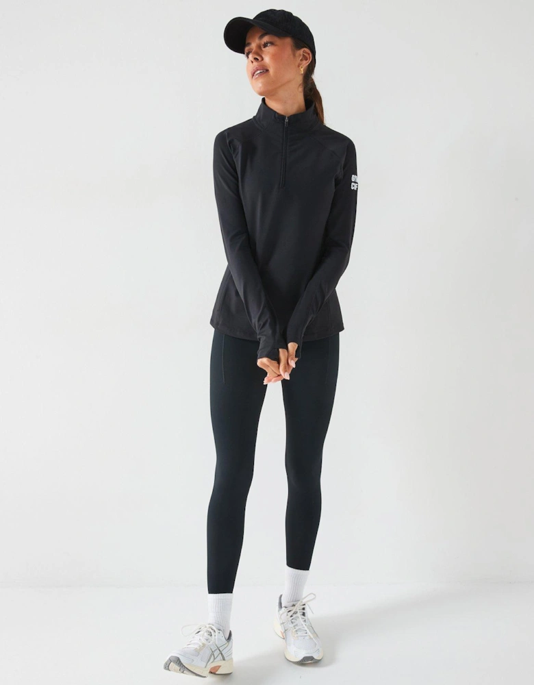 Women's Training Relentless 1/4 Zip - Black
