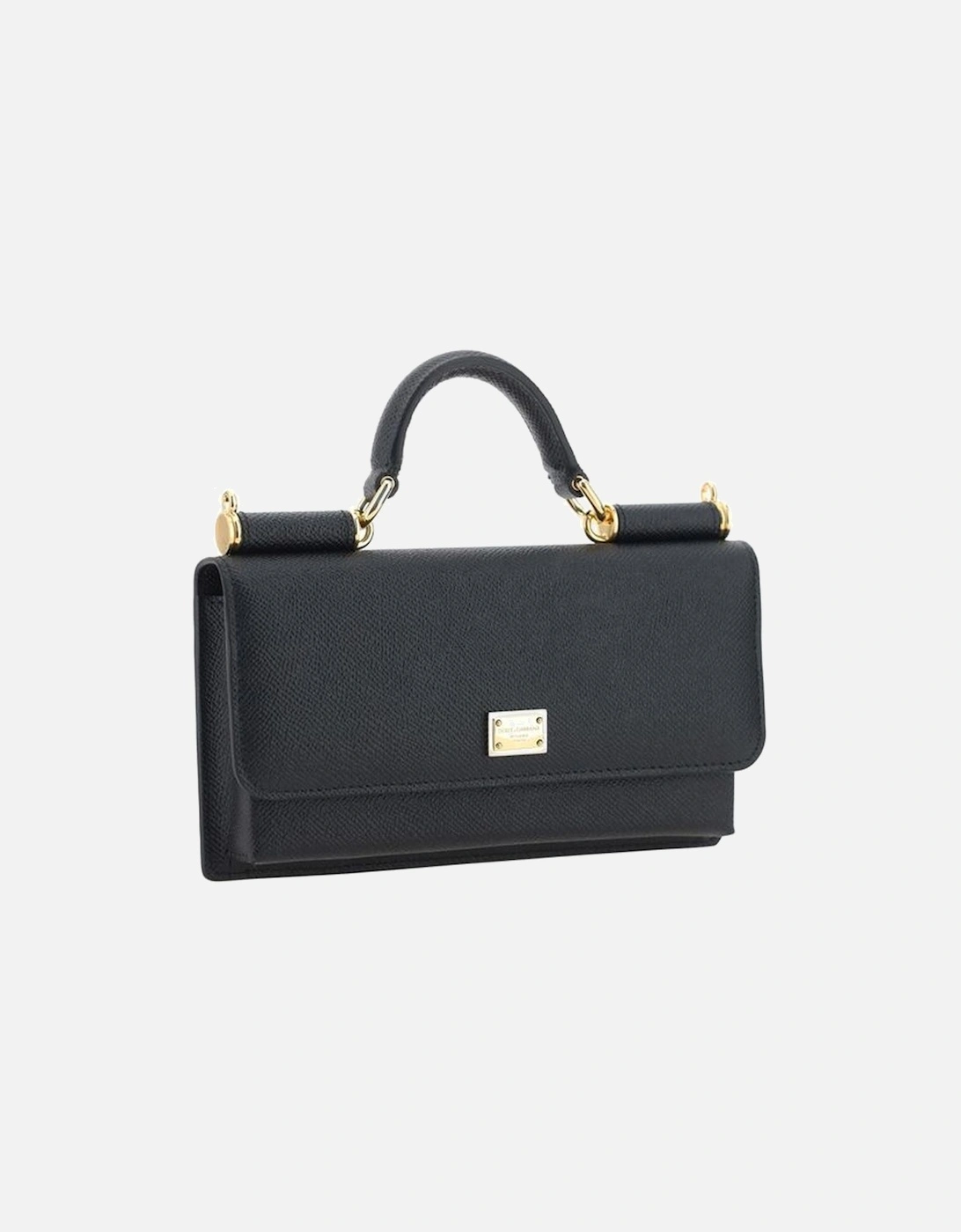 Calfskin Micro Sicily Shoulder Bag with Chain Strap Women - Black