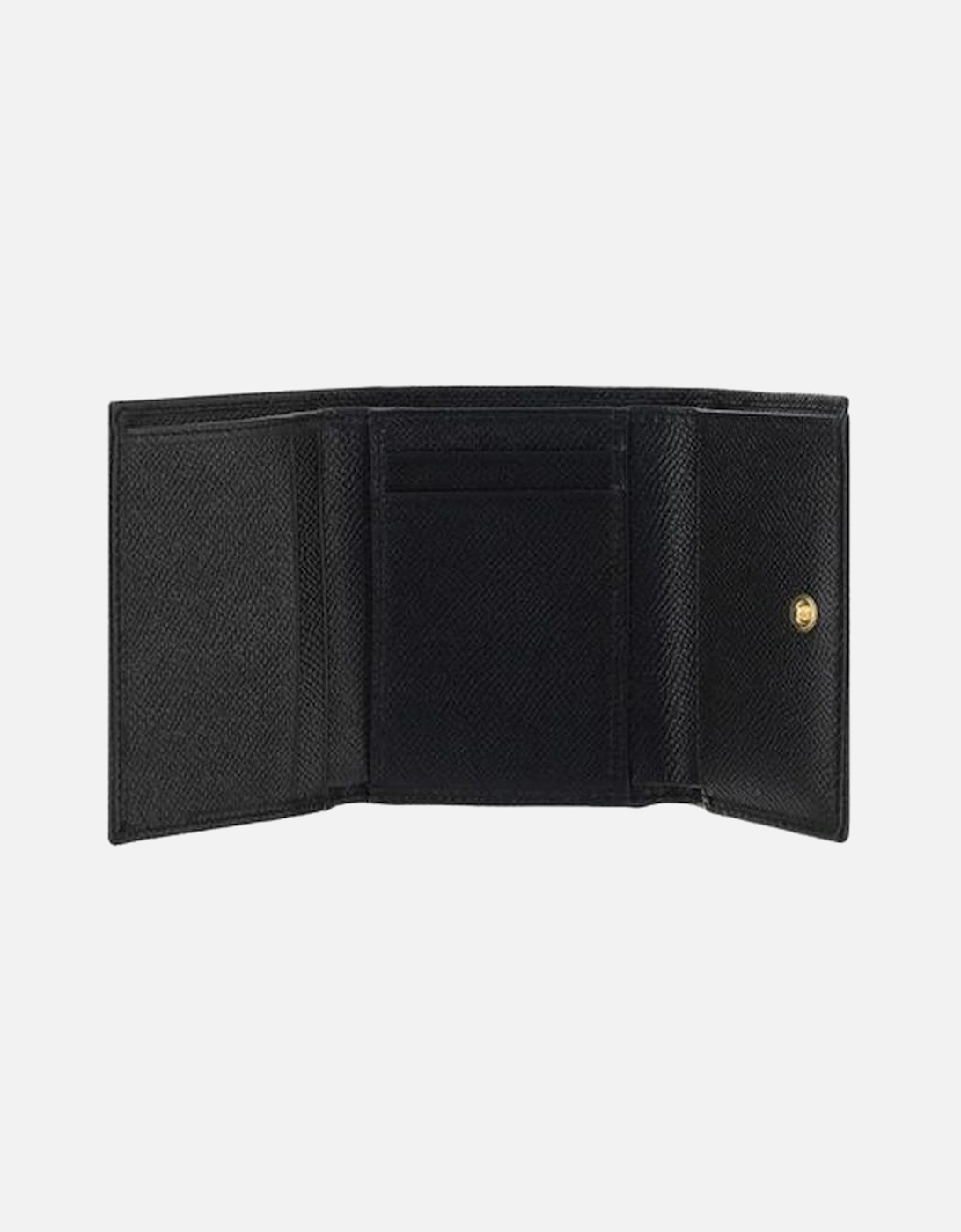 Calfskin Leather Wallet with Button Closure and Zip Pocket Women -