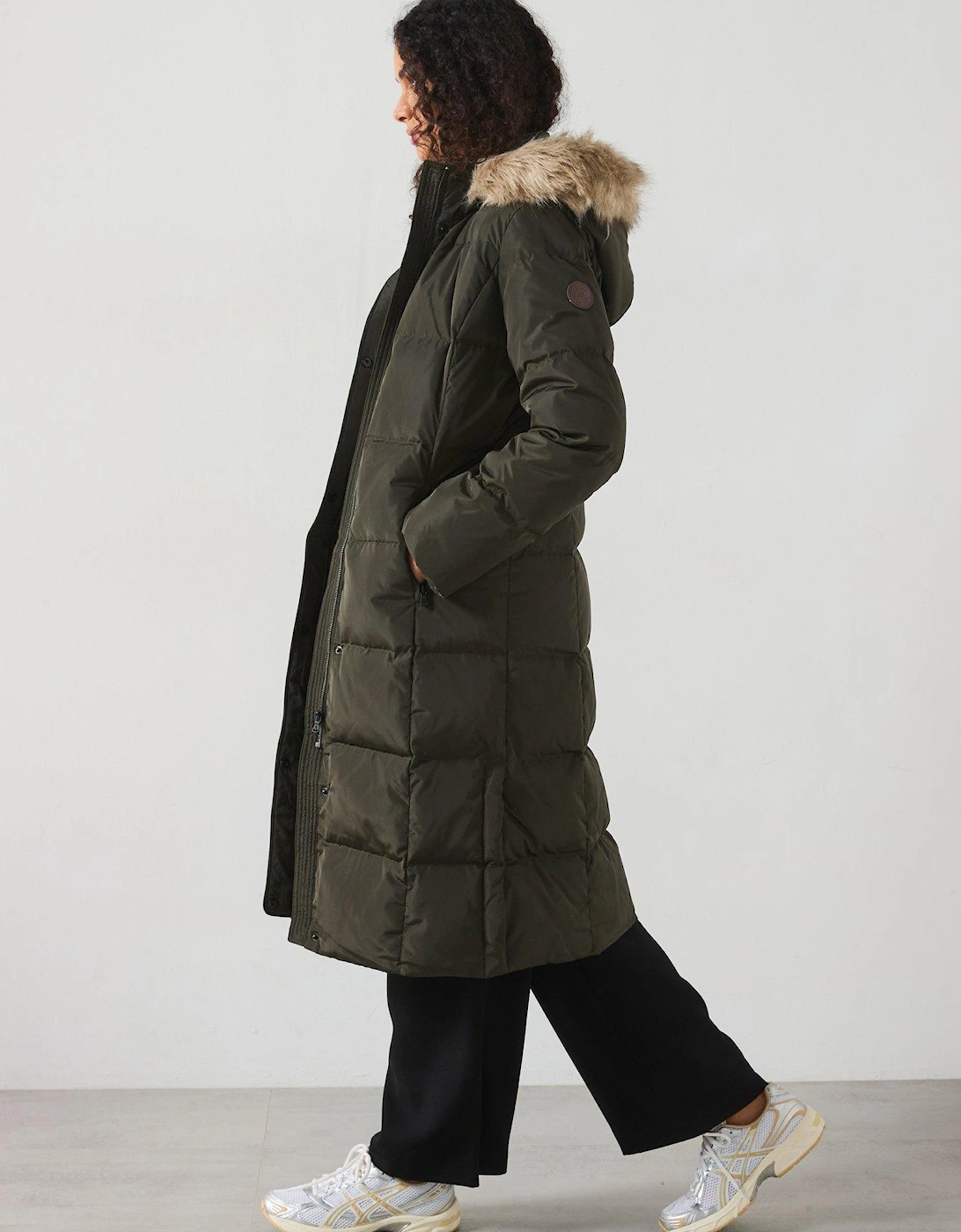 Longline Padded Coat - Green