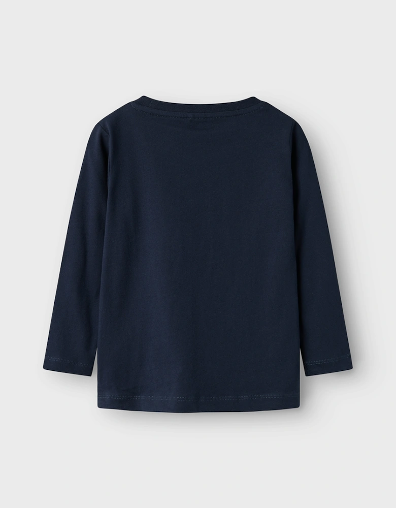 Mini Tillie Long Sleeve Top Navy Blazer