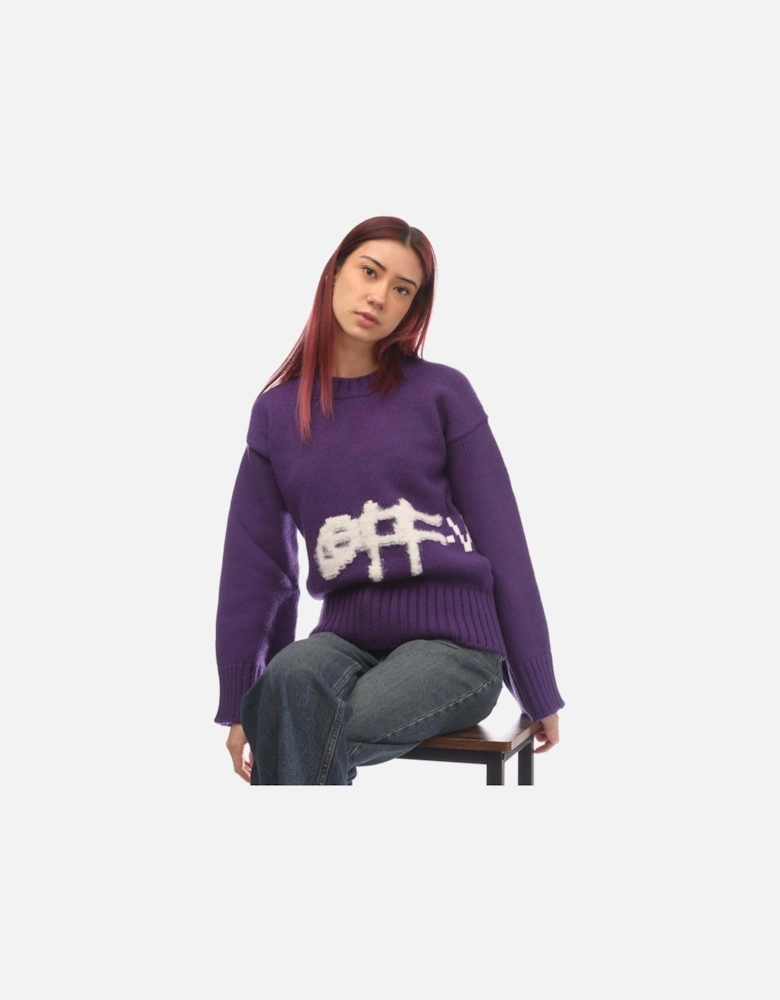 Logo Intarsia Crewneck Sweater