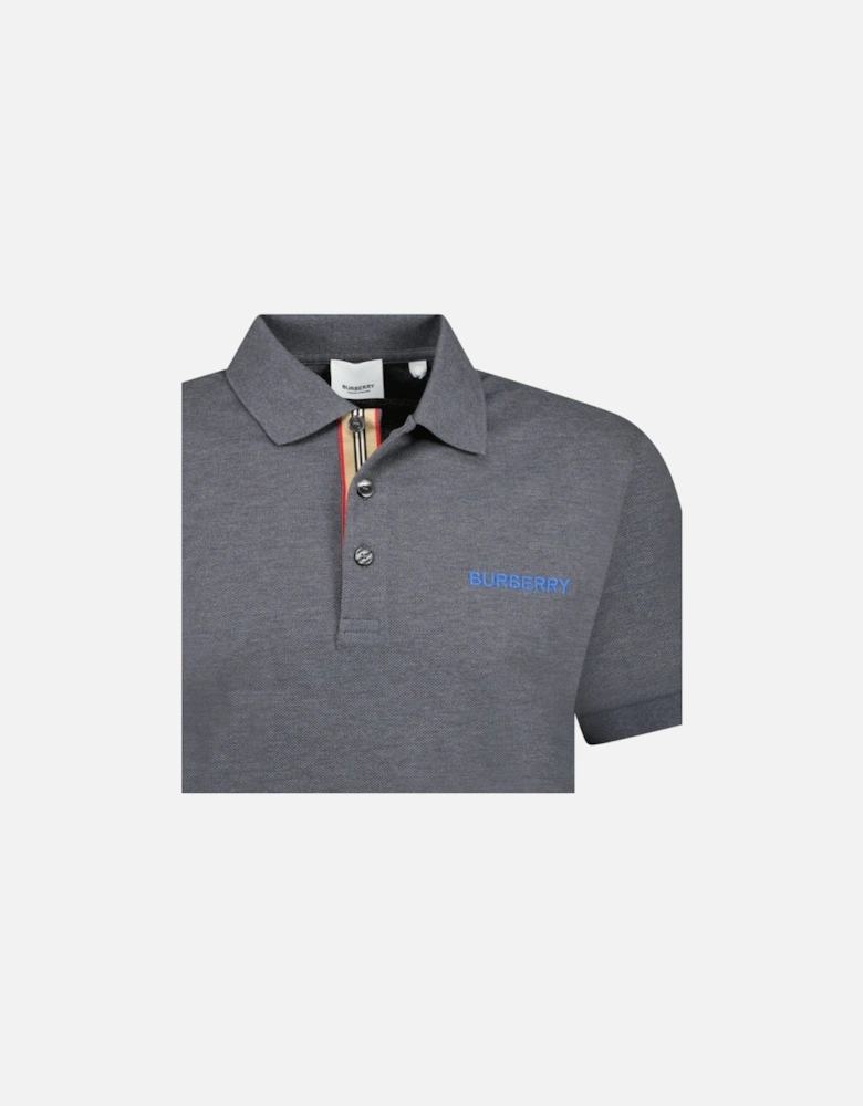 'Hartford' Embroidery Logo Check Polo Grey