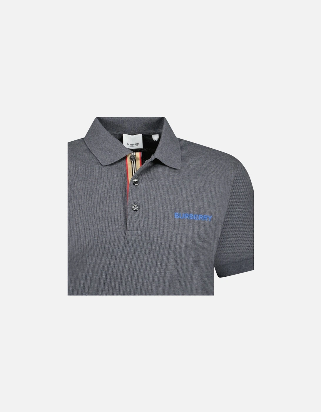 'Hartford' Embroidery Logo Check Polo Grey