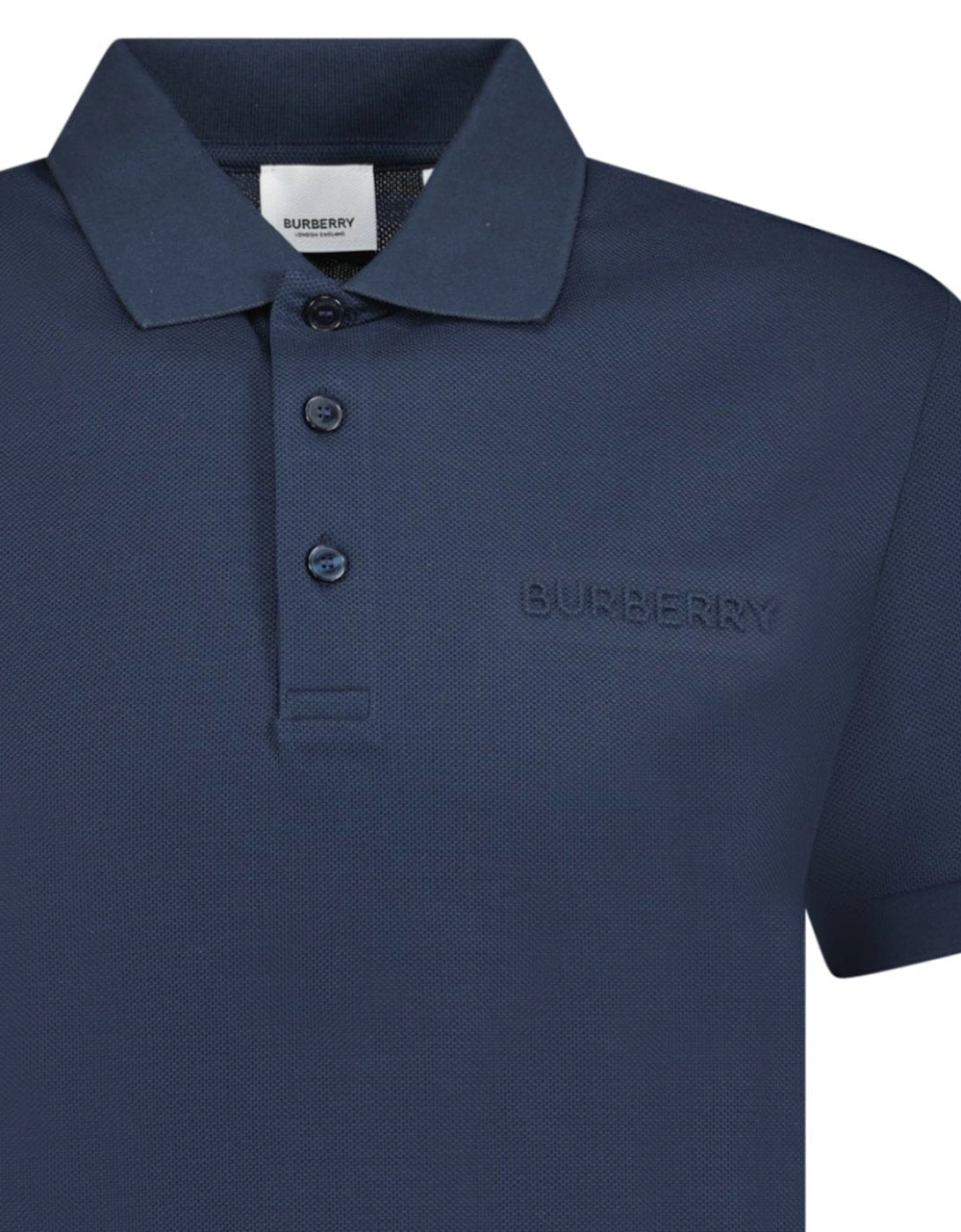 'Hartford' Embossed Logo Polo Navy