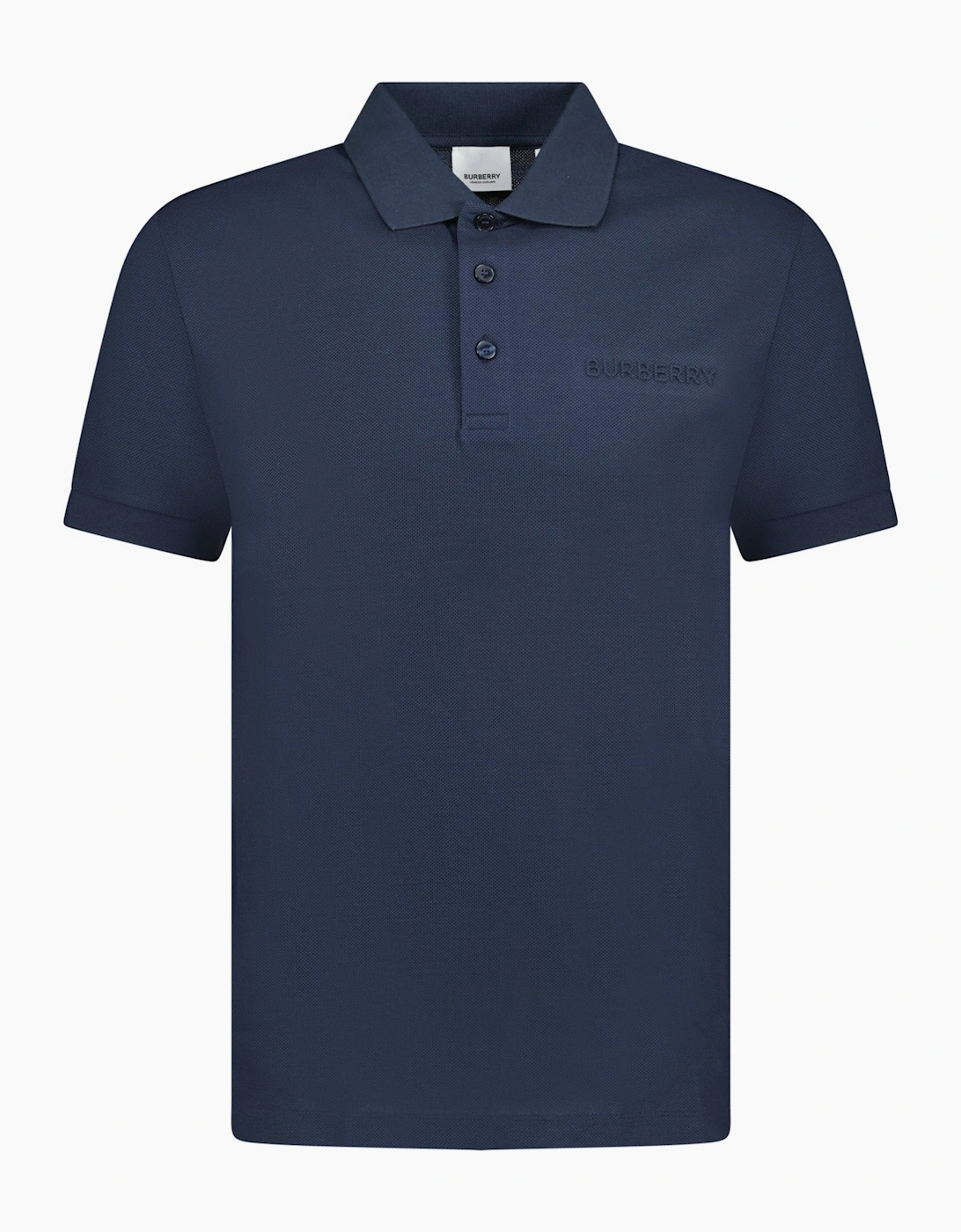 Burberry Men's Navy 'Hartford' Embossed Logo Polo  38 M