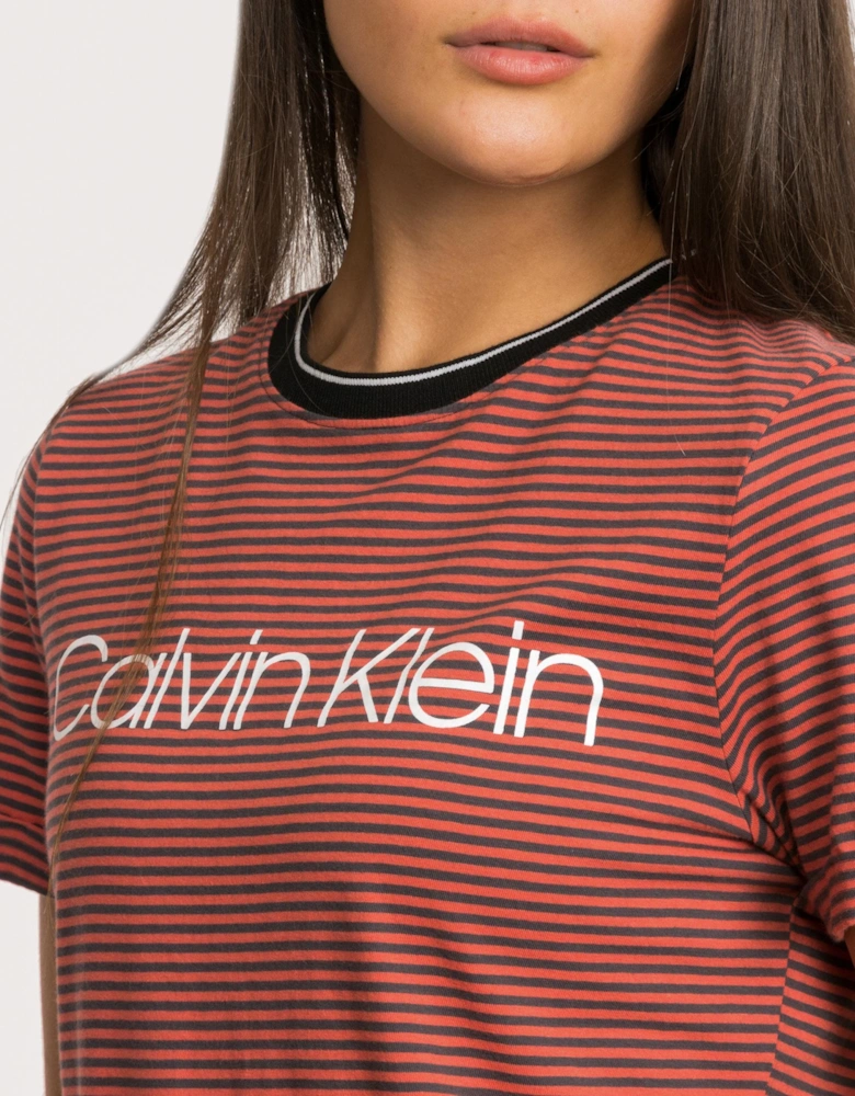 Thin Stripe Logo Womens Tee