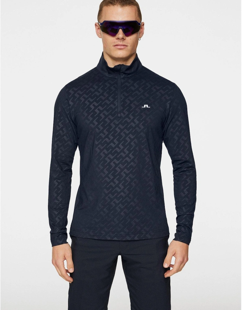 Mens Golf Luke Deboss Mid Layer - Navy