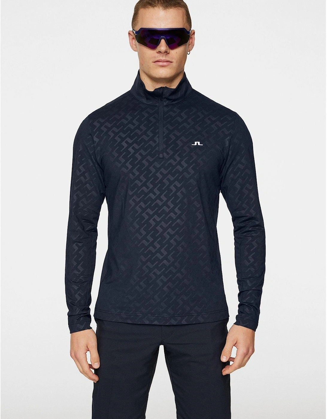 Mens Golf Luke Deboss Mid Layer - Navy, 6 of 5