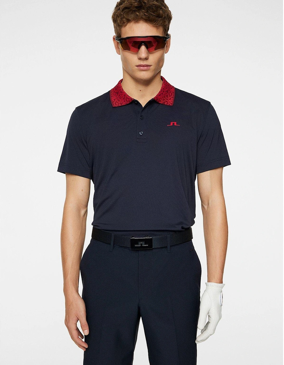 Mens Golf Glen Regular Fit Polo - Navy, 6 of 5