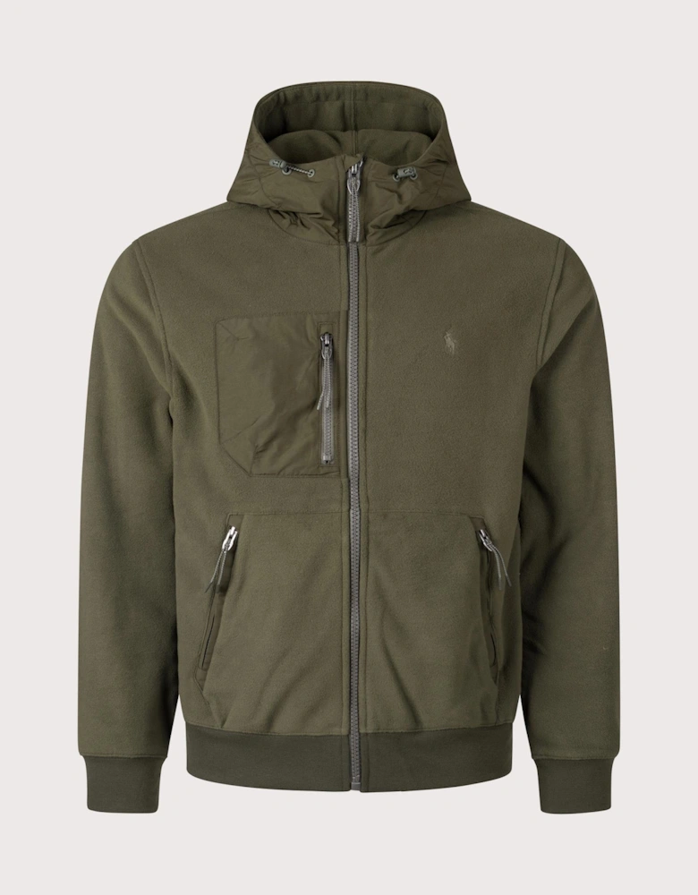 Brushed Fleece Hybrid Hooded Jacket