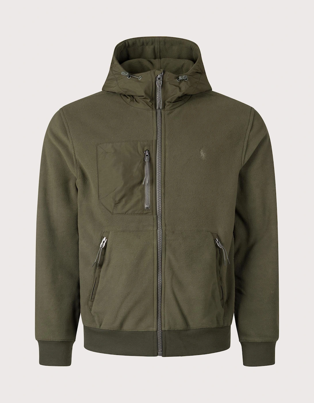 Brushed Fleece Hybrid Hooded Jacket, 4 of 3