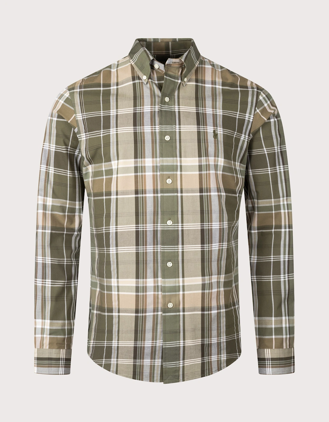 Custom Fit Plaid Stretch Poplin Shirt, 5 of 4