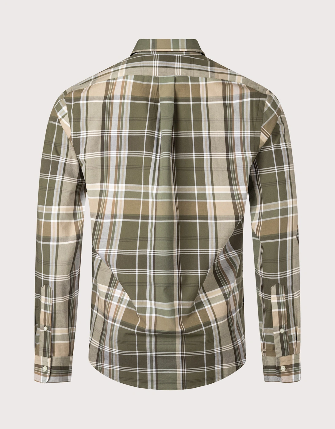 Custom Fit Plaid Stretch Poplin Shirt