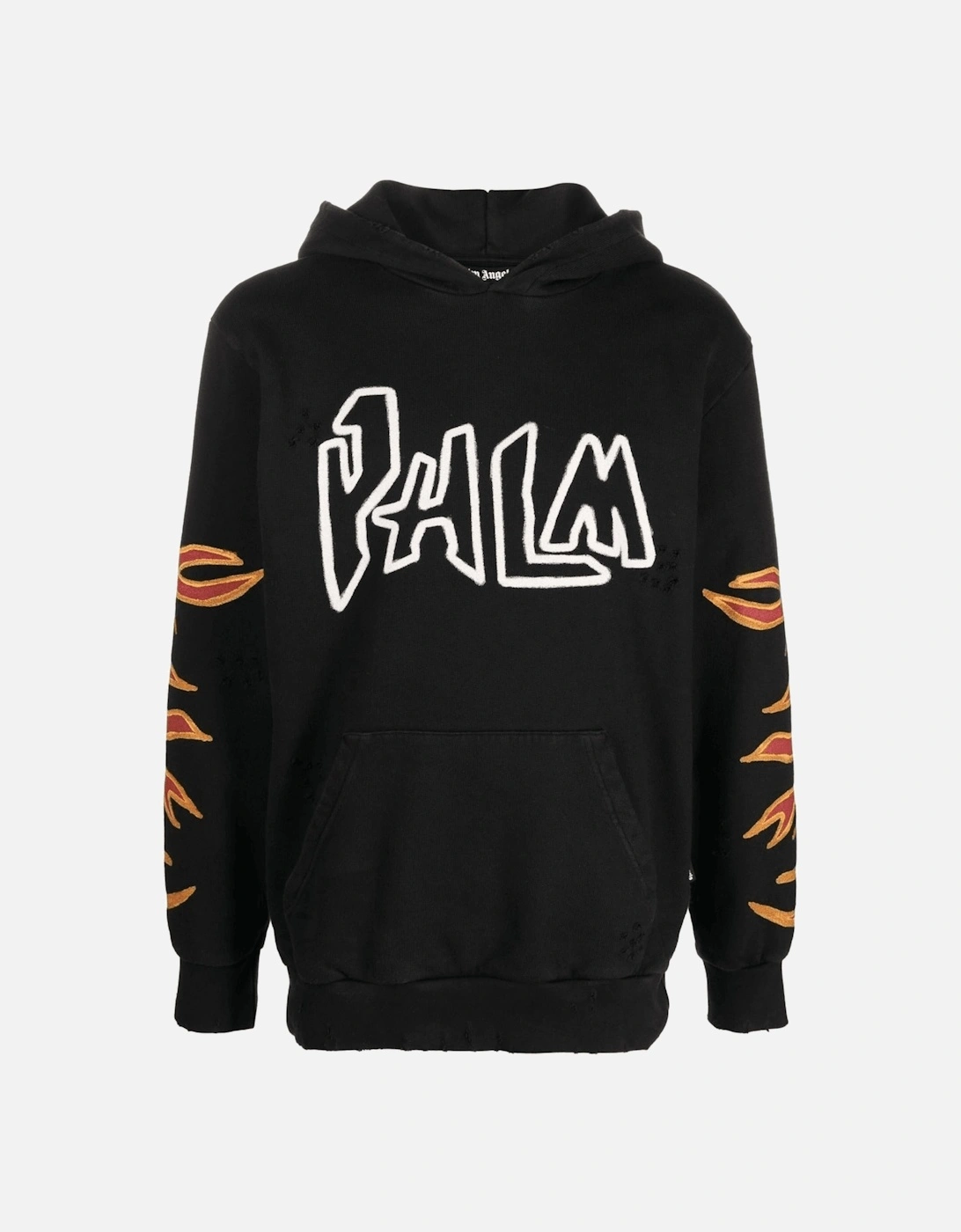 GRAFFITI FLAMES HOODIE BLACK, 3 of 2