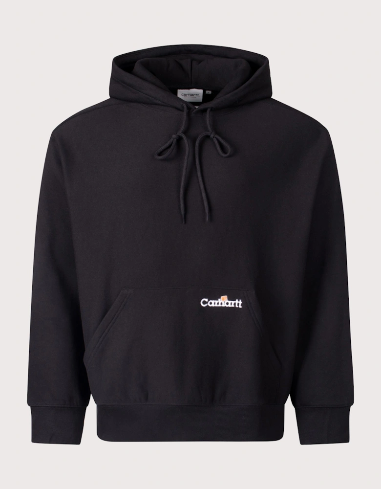 Relaxed Fit Label Script Hoodie