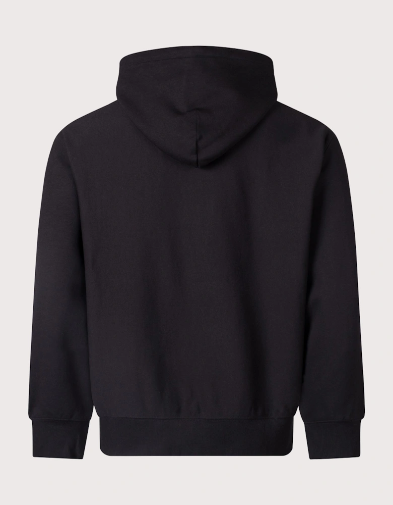 Relaxed Fit Label Script Hoodie