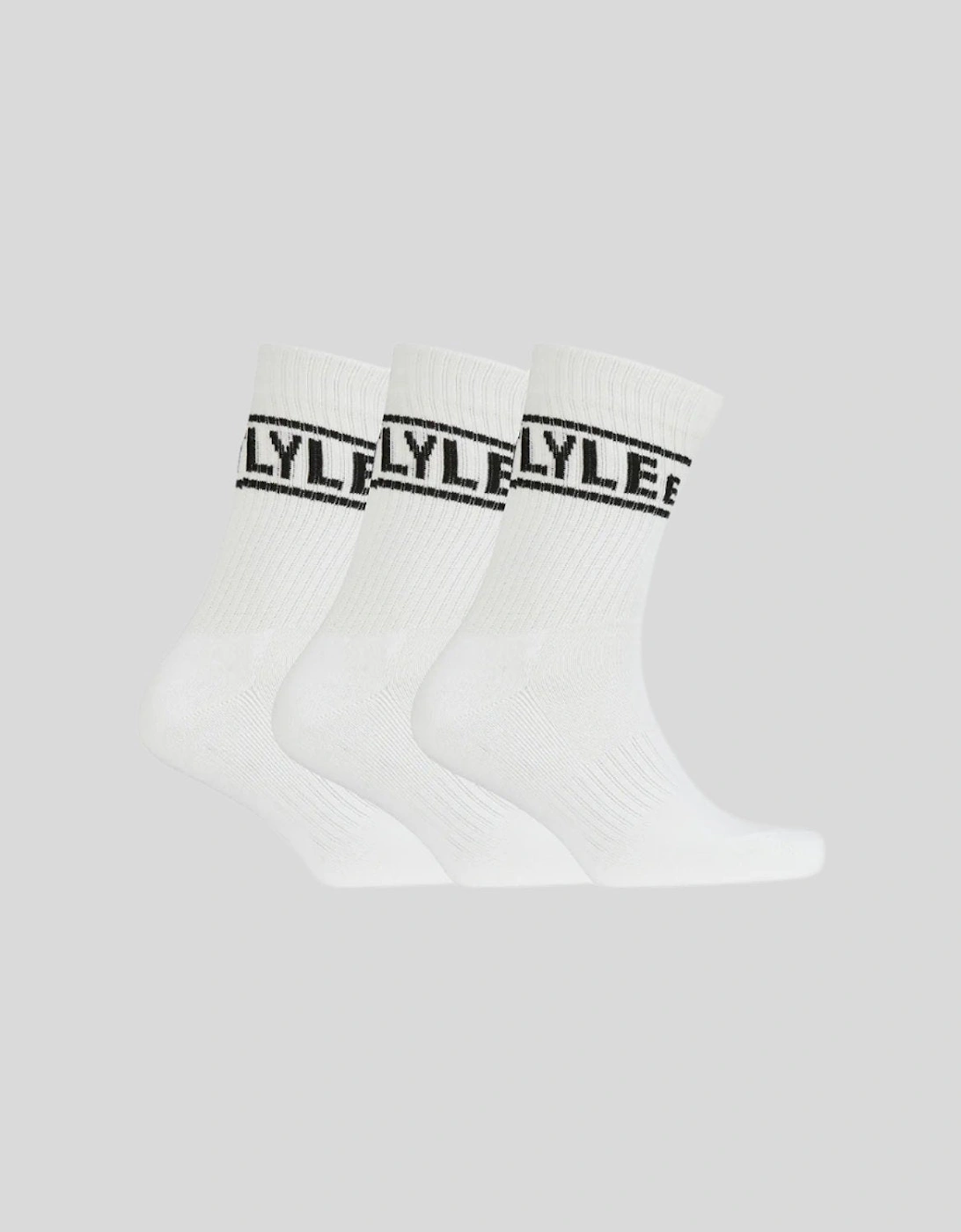 3 Pack Logo Sports Socks, 3 of 2