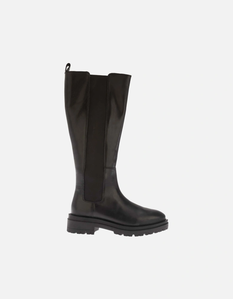 Tenley Elasticated Leather Knee-High Boots