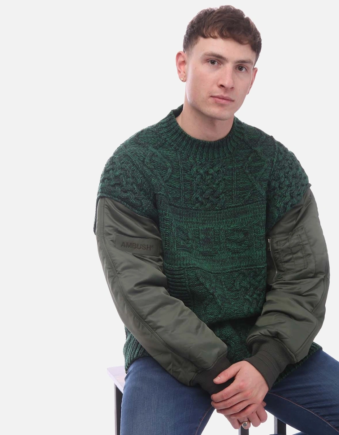 Bomber Sleeves Crewneck Sweatshirt