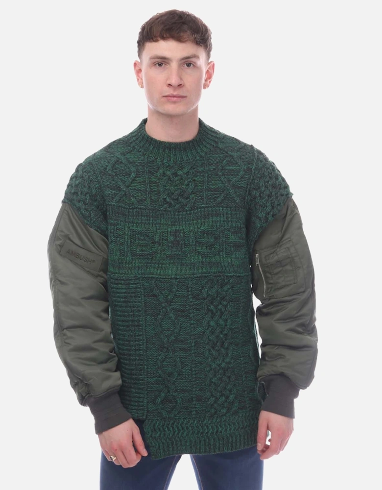 Bomber Sleeves Crewneck Sweatshirt