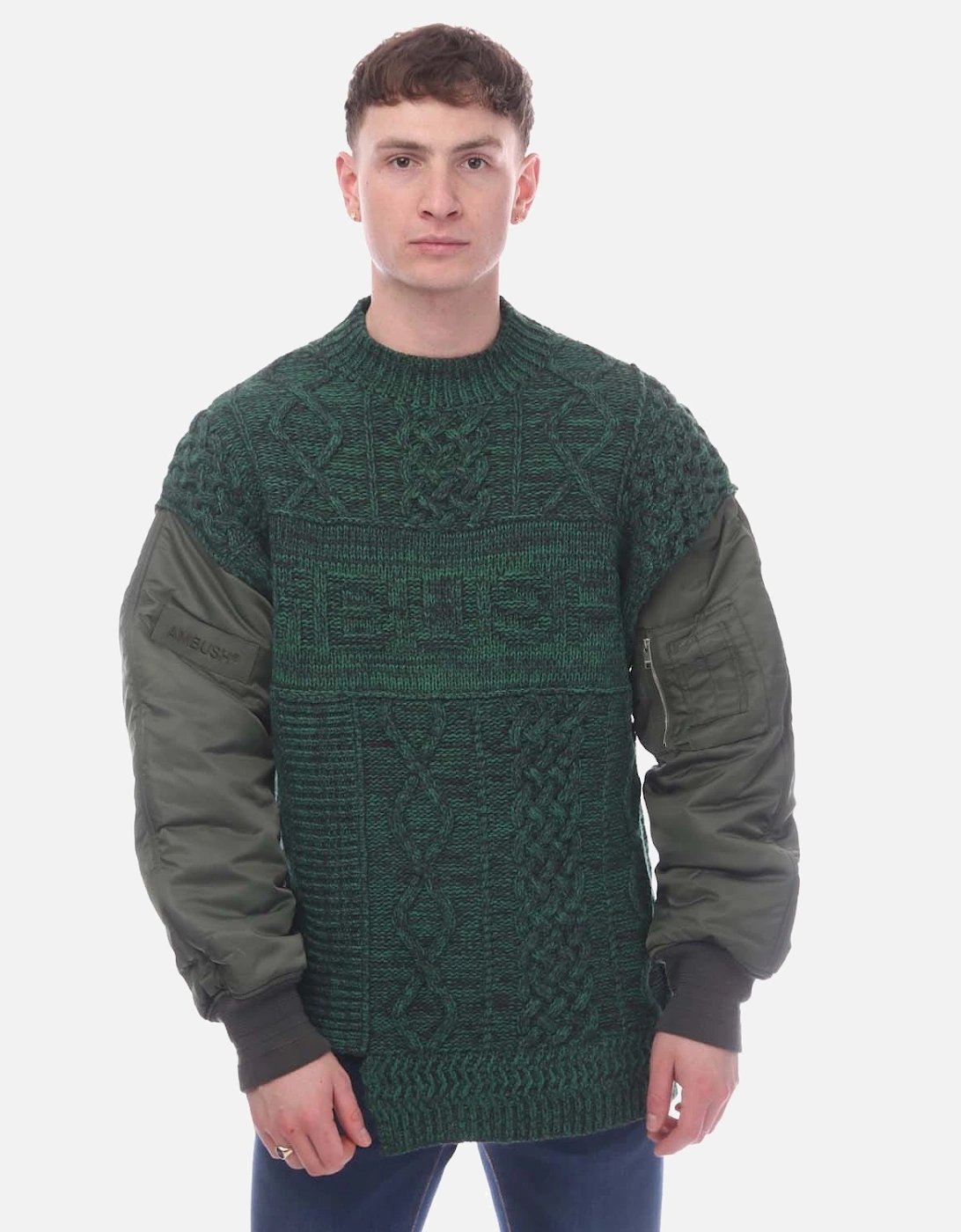 Bomber Sleeves Crewneck Sweatshirt, 5 of 4