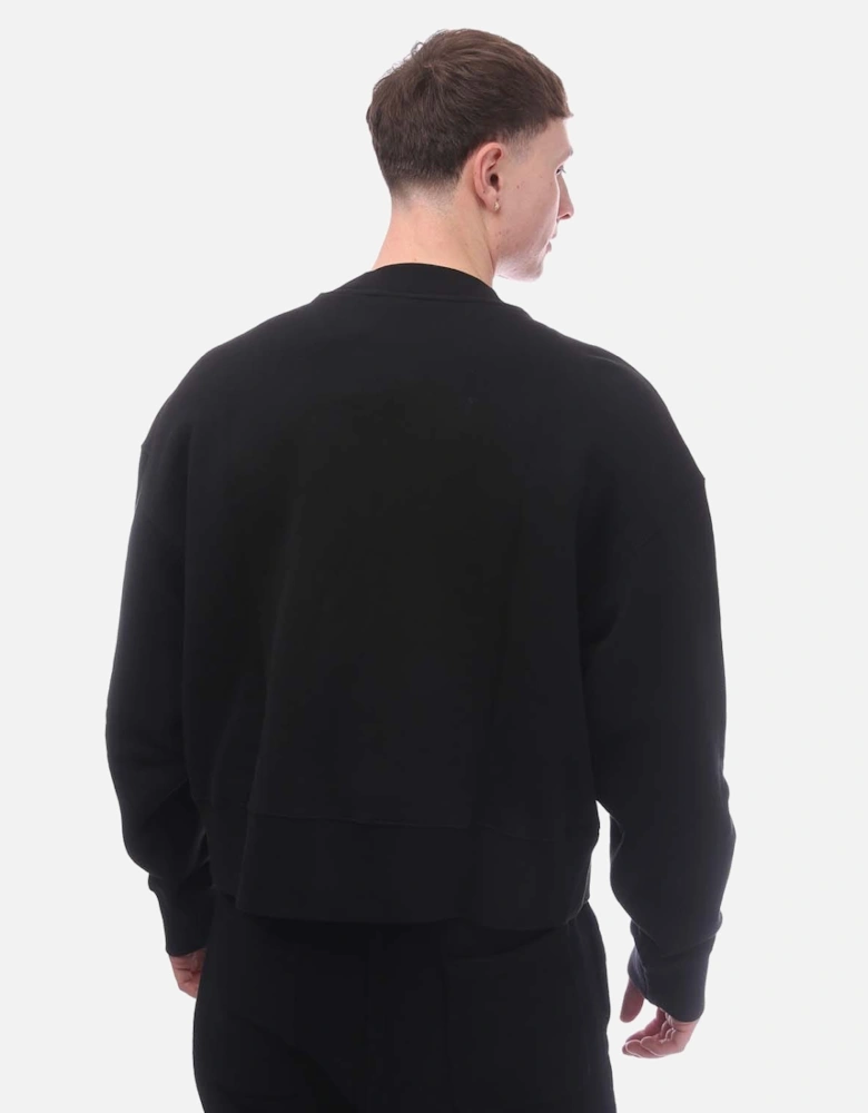 Curved Logo Crewneck Sweatshirt