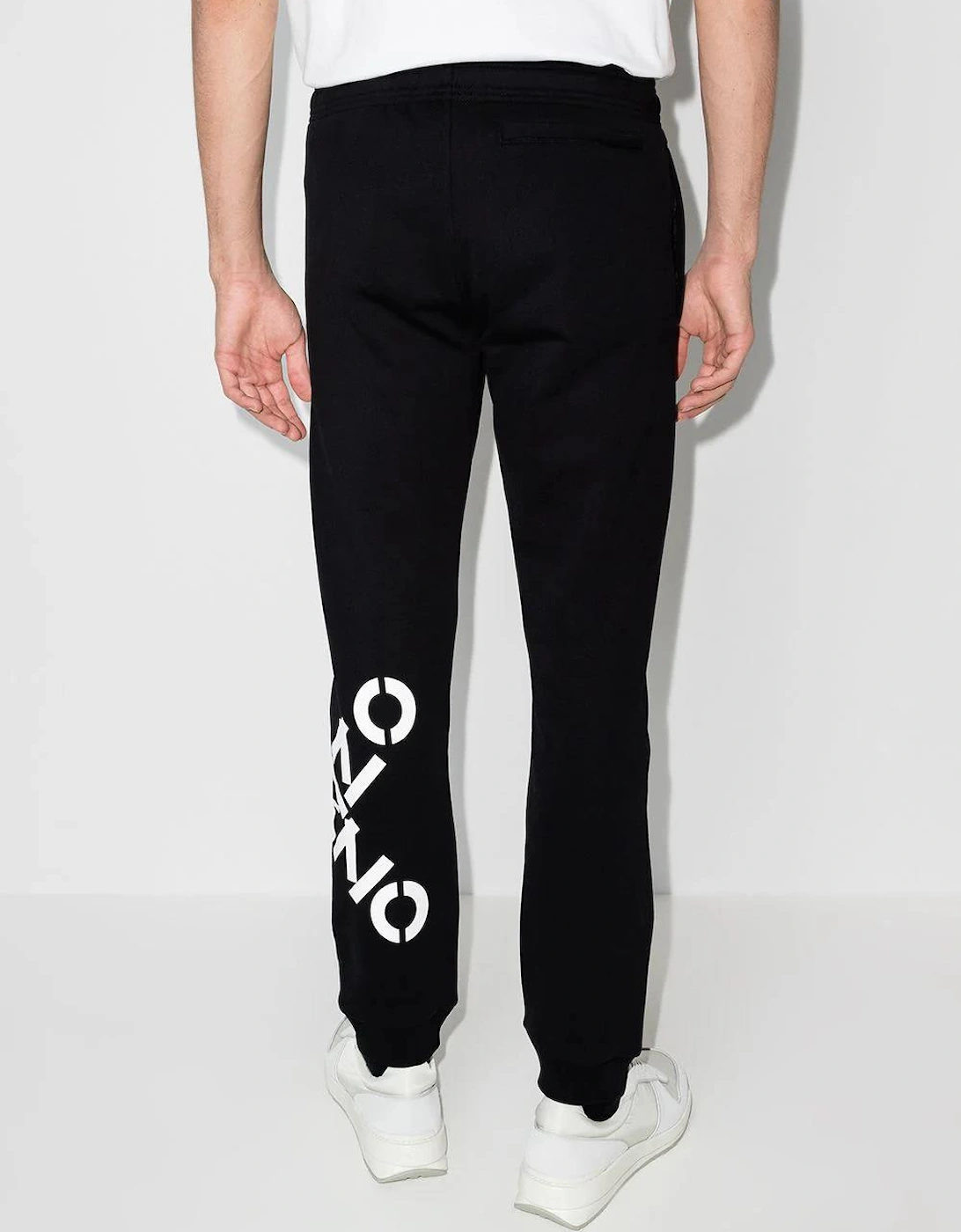 Big X Logo Printed Joggers in Black