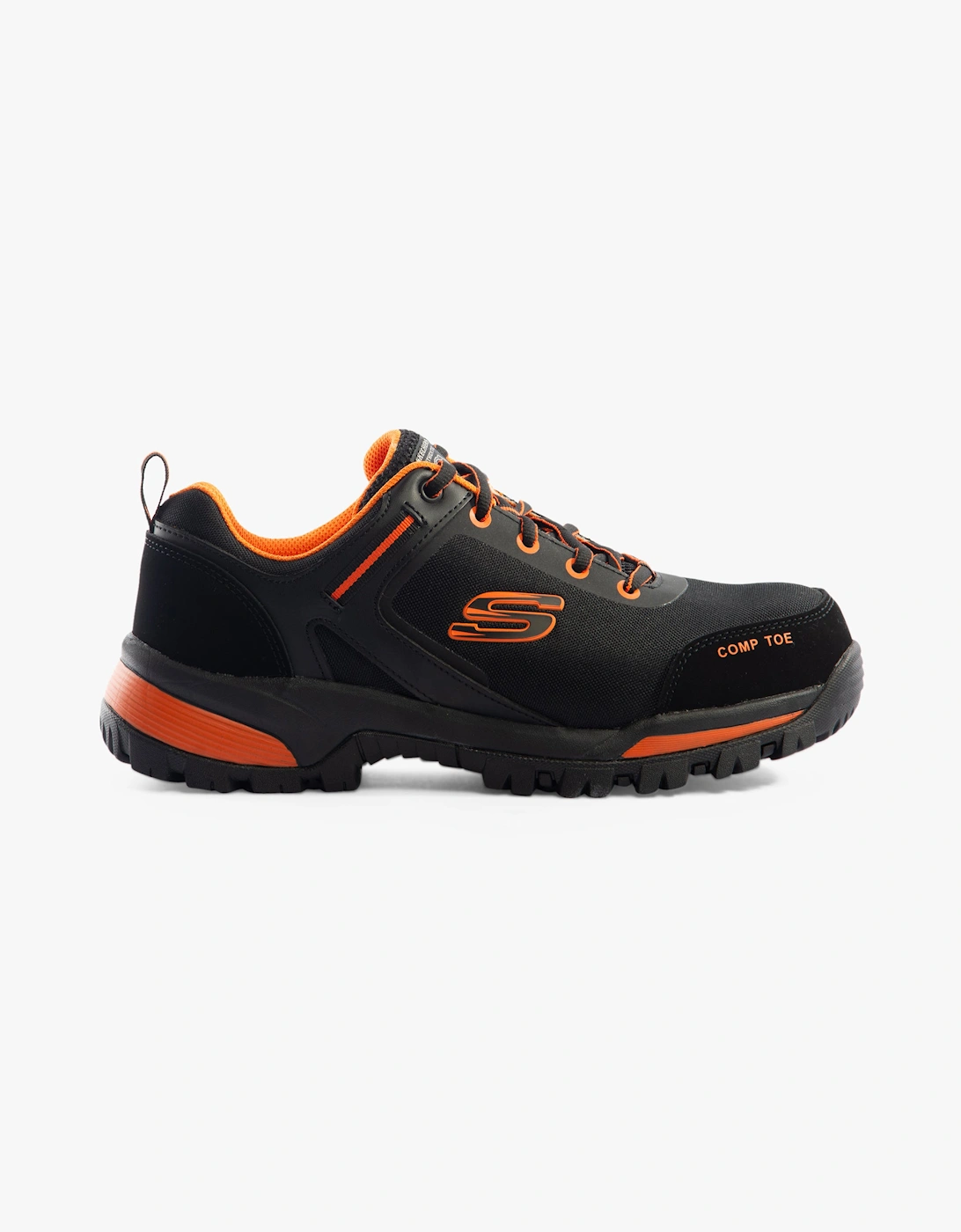 Men's Skechers Work 200188EC GATLON Mens Safety Trainers Black/Orange - Size: 13