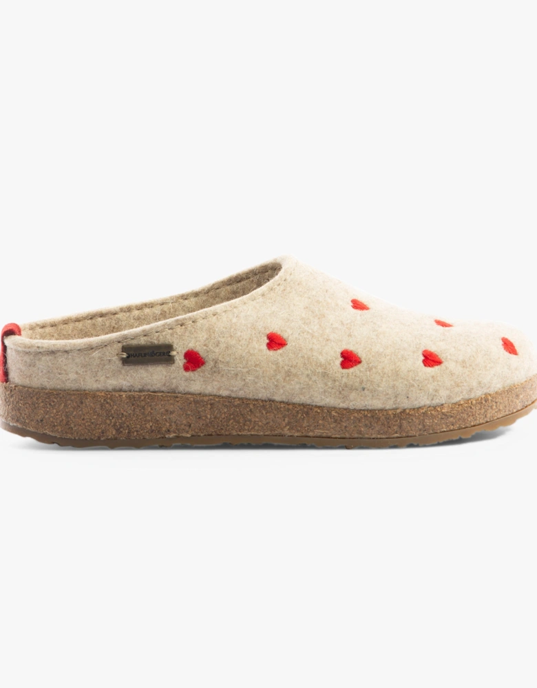 CUORICINI Womens Felt Clogs Grey