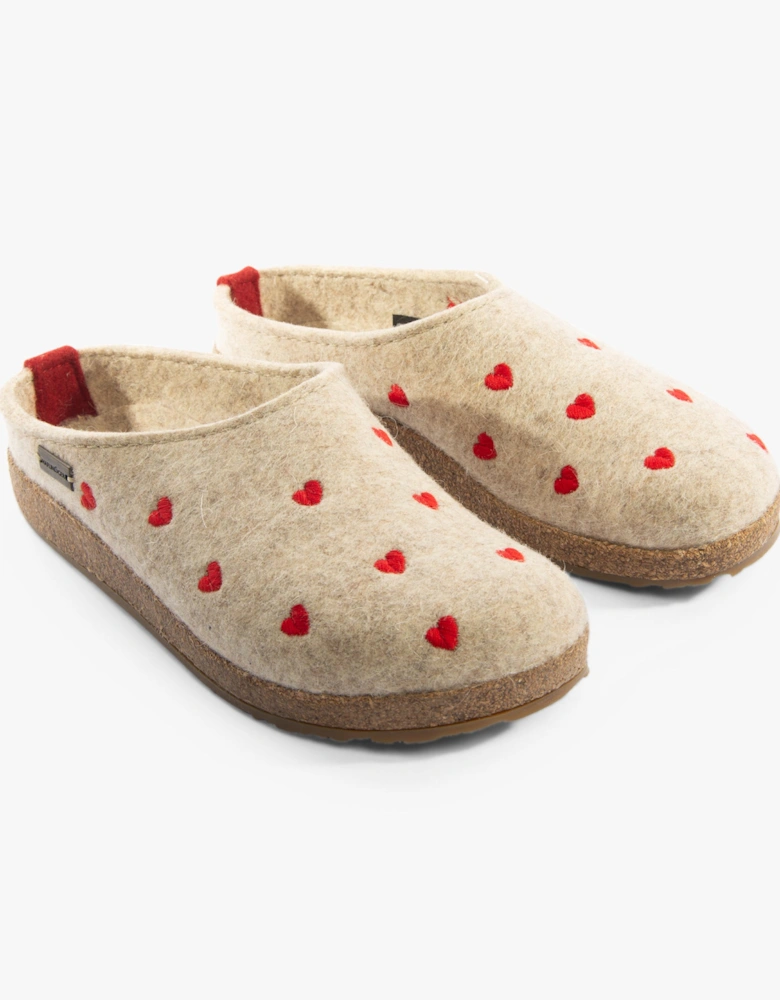 CUORICINI Womens Felt Clogs Grey
