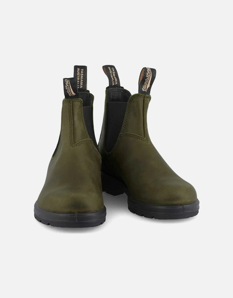 2052 Unisex Classic Chelsea Boot Dark Green Leather