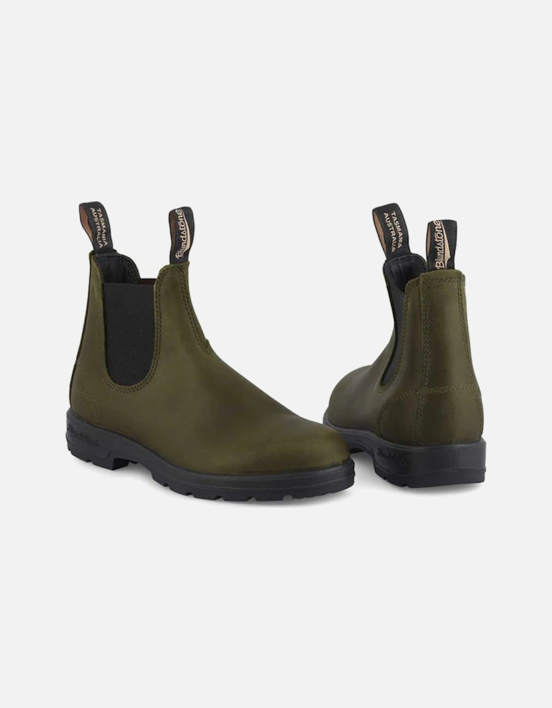 2052 Unisex Classic Chelsea Boot Dark Green Leather