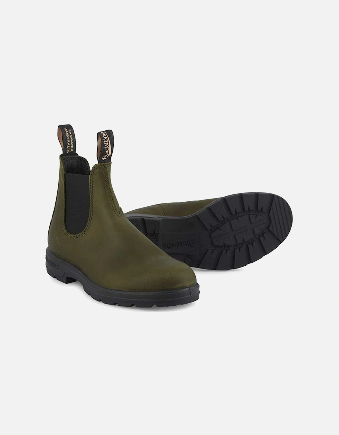 2052 Unisex Classic Chelsea Boot Dark Green Leather