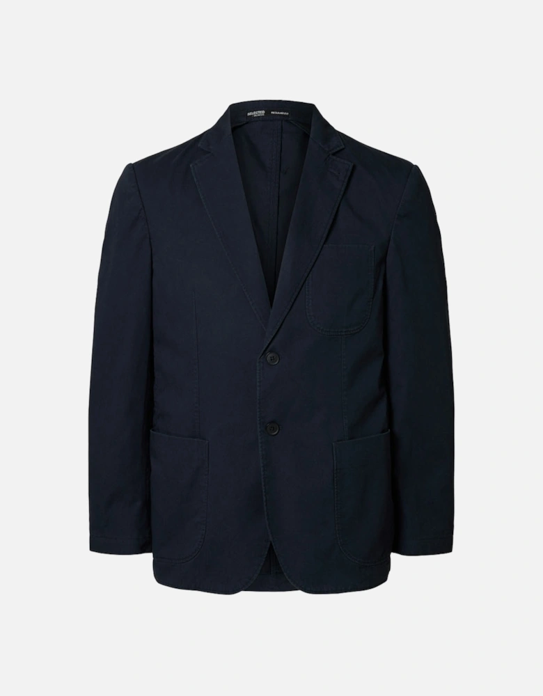 Homme Glen Regular Fit Washed Blazer Dark Sapphire