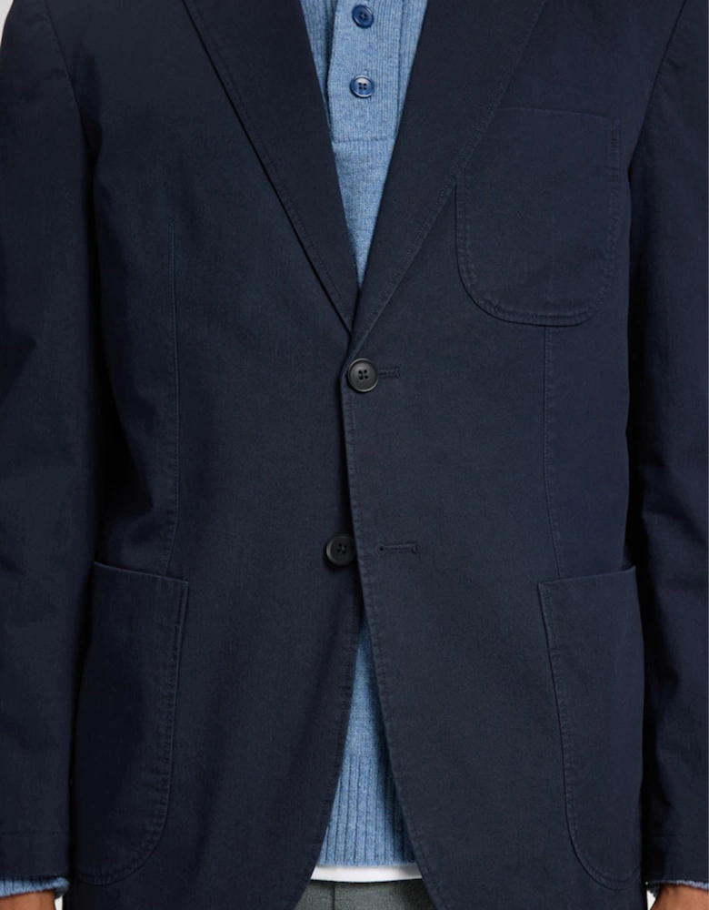 Homme Glen Regular Fit Washed Blazer Dark Sapphire