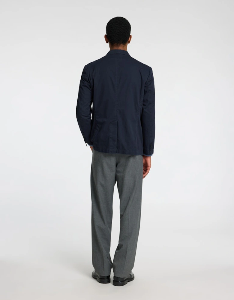 Homme Glen Regular Fit Washed Blazer Dark Sapphire