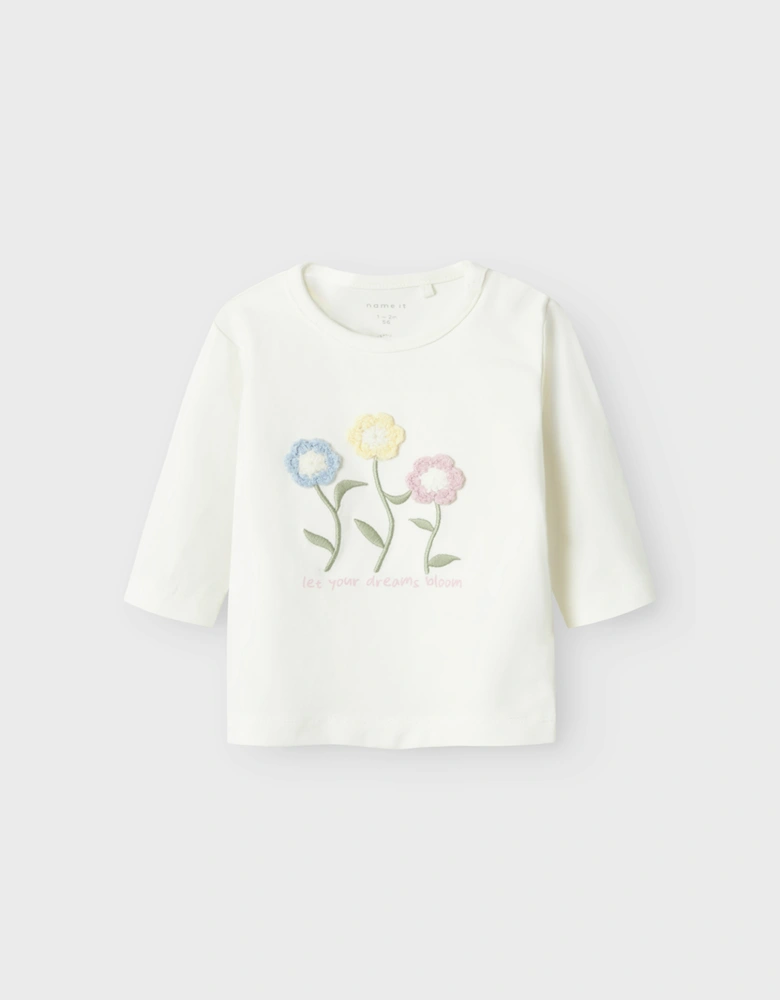 Baby Tays Long Sleeve Top Cloud Dancer