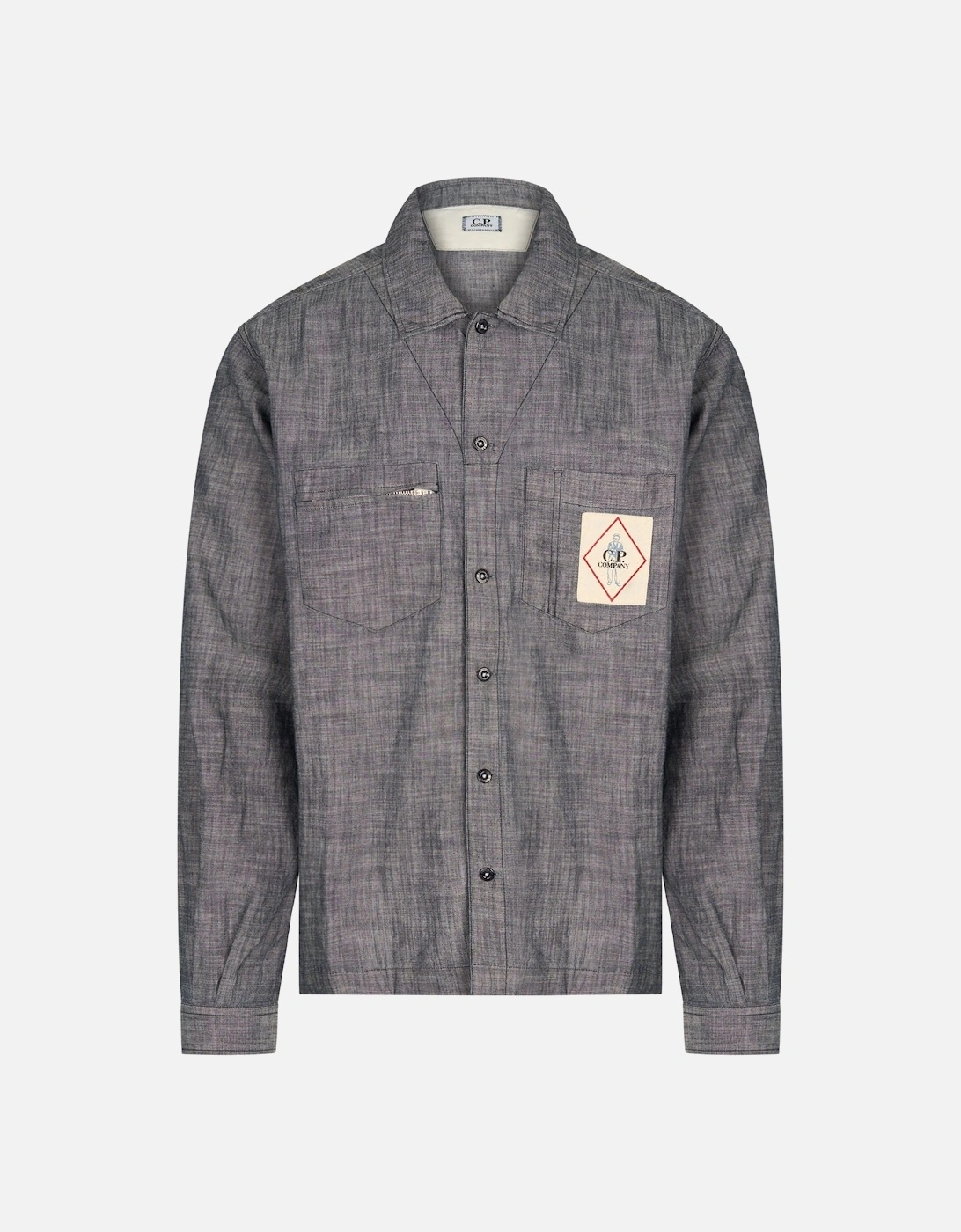 Chambray Patch Logo Shirt Blue, 3 of 2