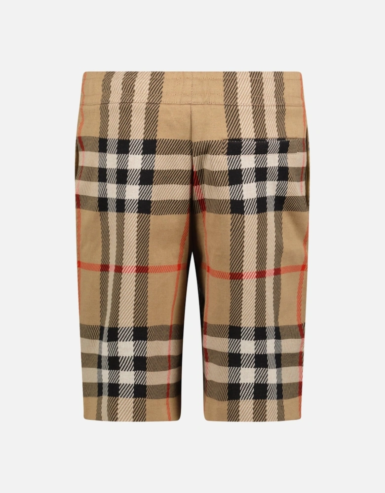 Ferryfield Check Print Cotton Sweat Shorts