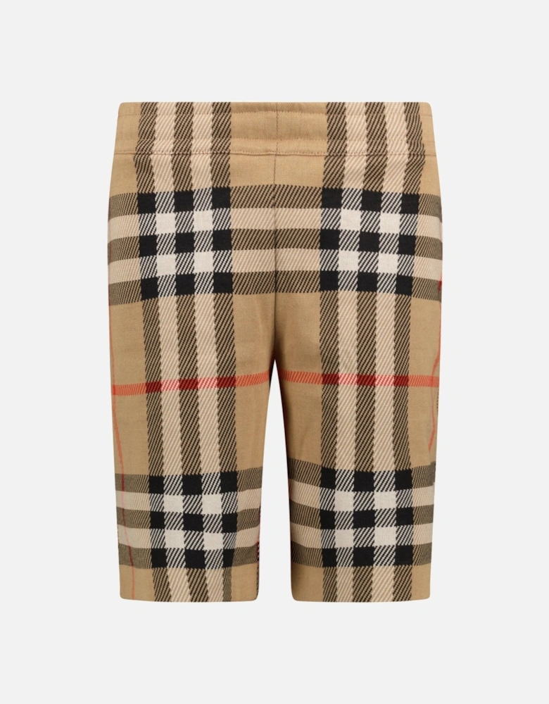 Ferryfield Check Print Cotton Sweat Shorts