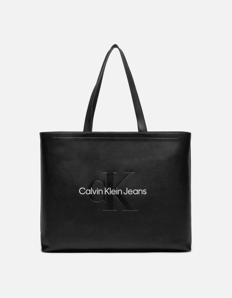 Structured Polyurethane Tote Bag Women - Black Handbags