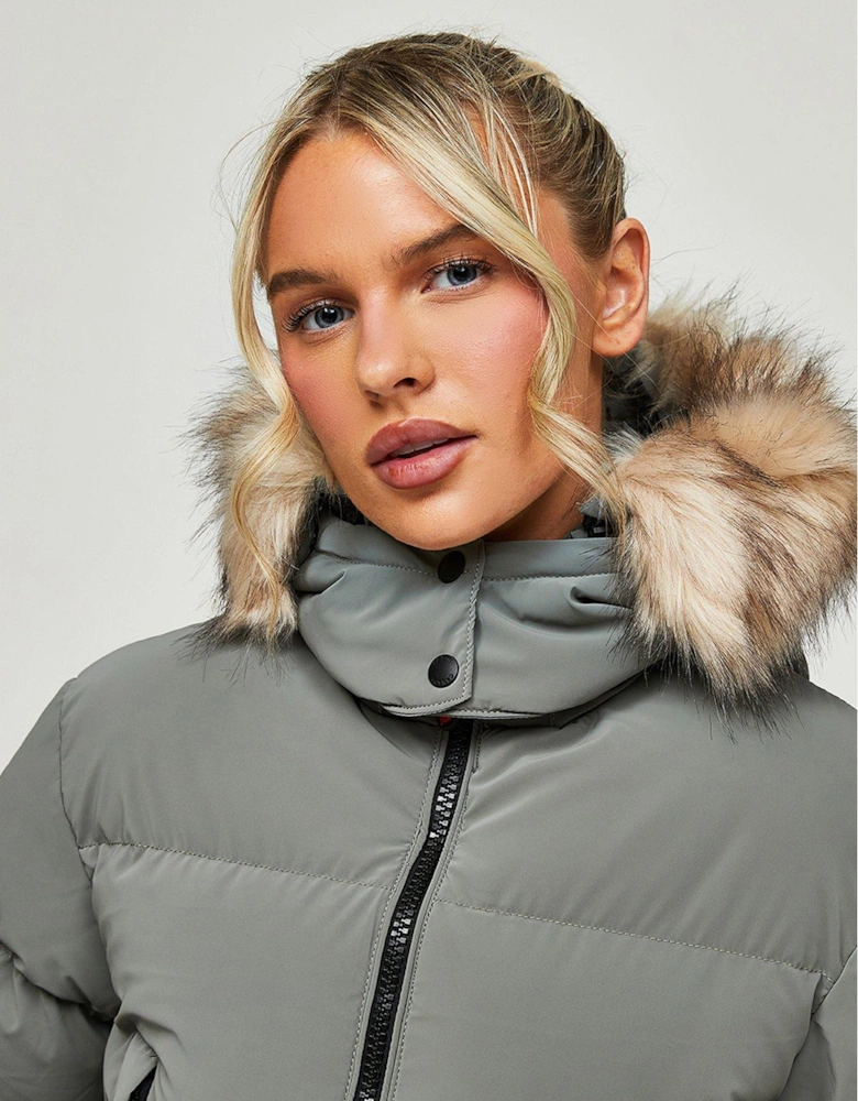Bellucci 20 Cropped Padded Jacket - Sage - Green