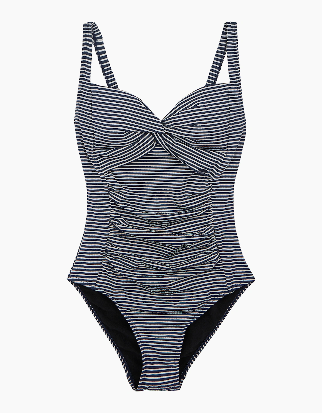 Women's Regatta Womens/Ladies Stripe Seersucker Tummy Control One Piece Swimsuit - Navy/Multi - Size: 10 uk