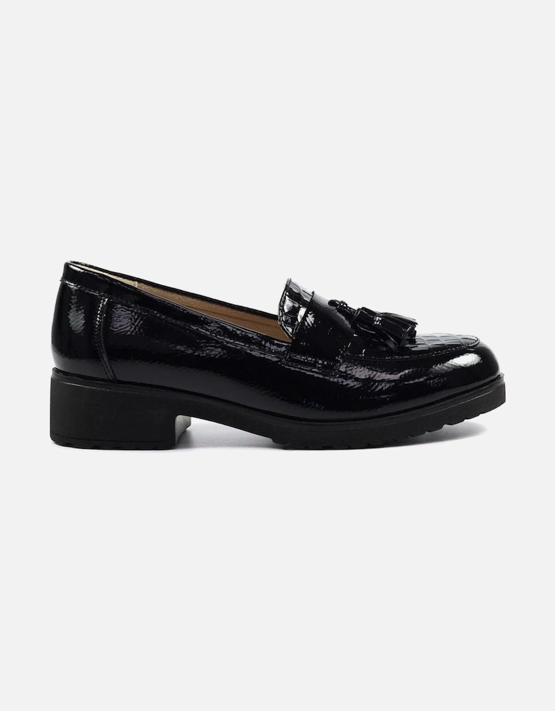 FLW002 Vivi Tassle shoe in Black