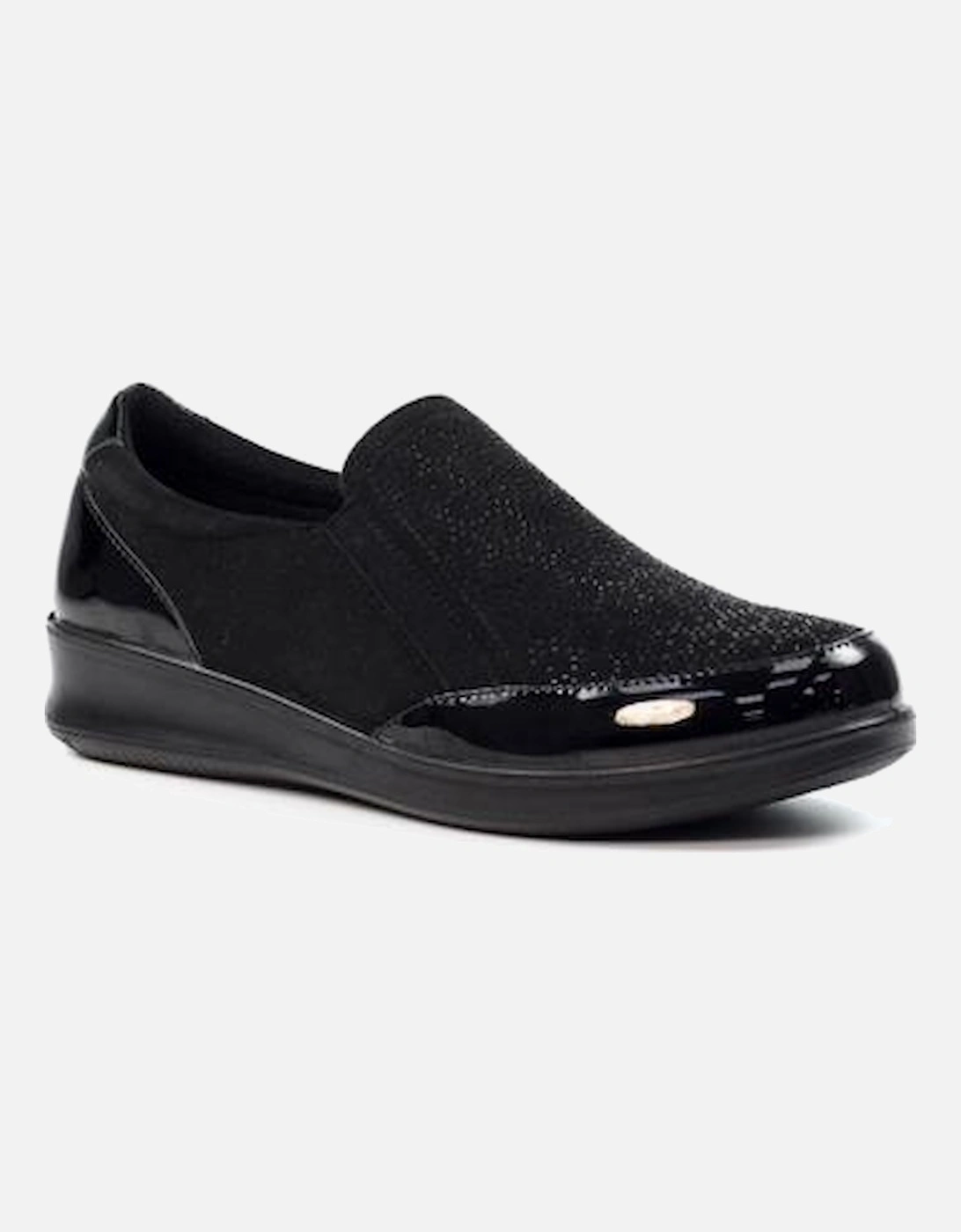 Hattie Black Wedge Shoe FLN053, 6 of 5