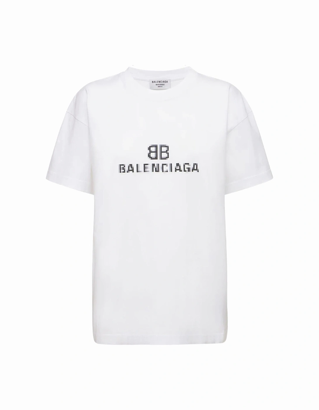 Pixelated BB Logo Printed T-Shirt in White, 2 of 1