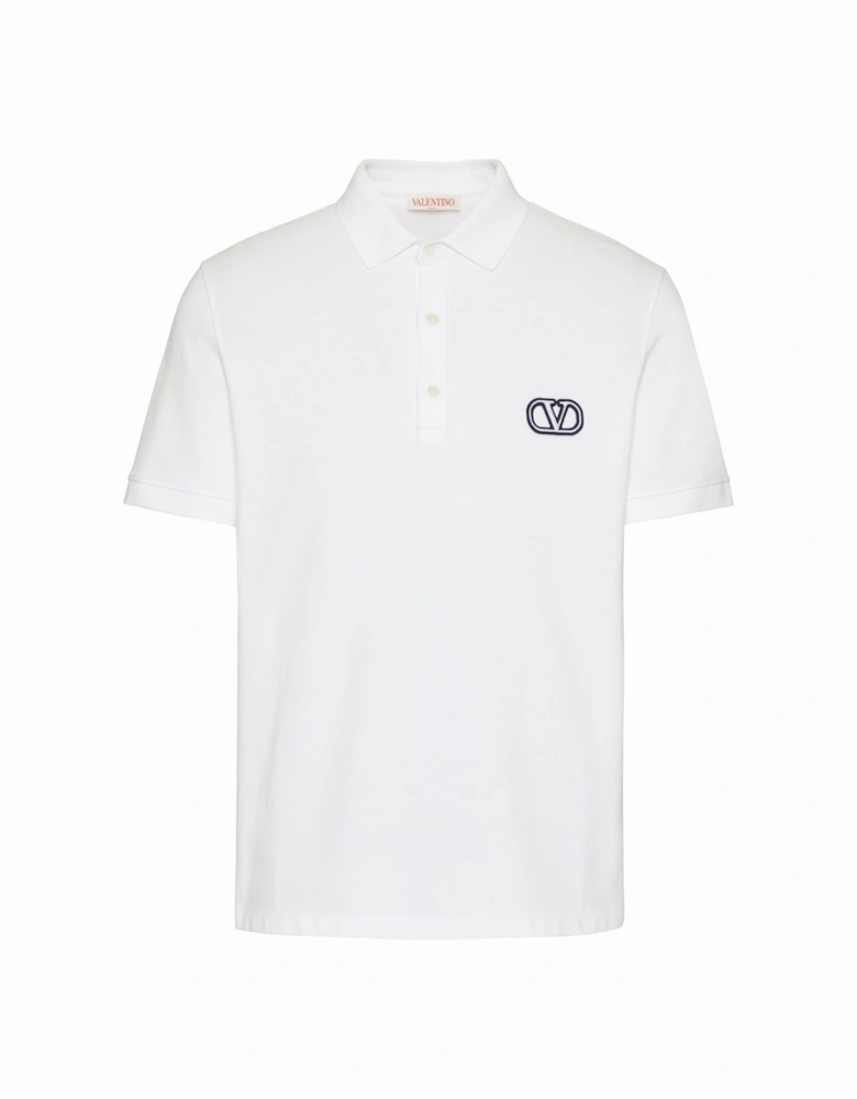 VLOGO Signature Patch Polo in White