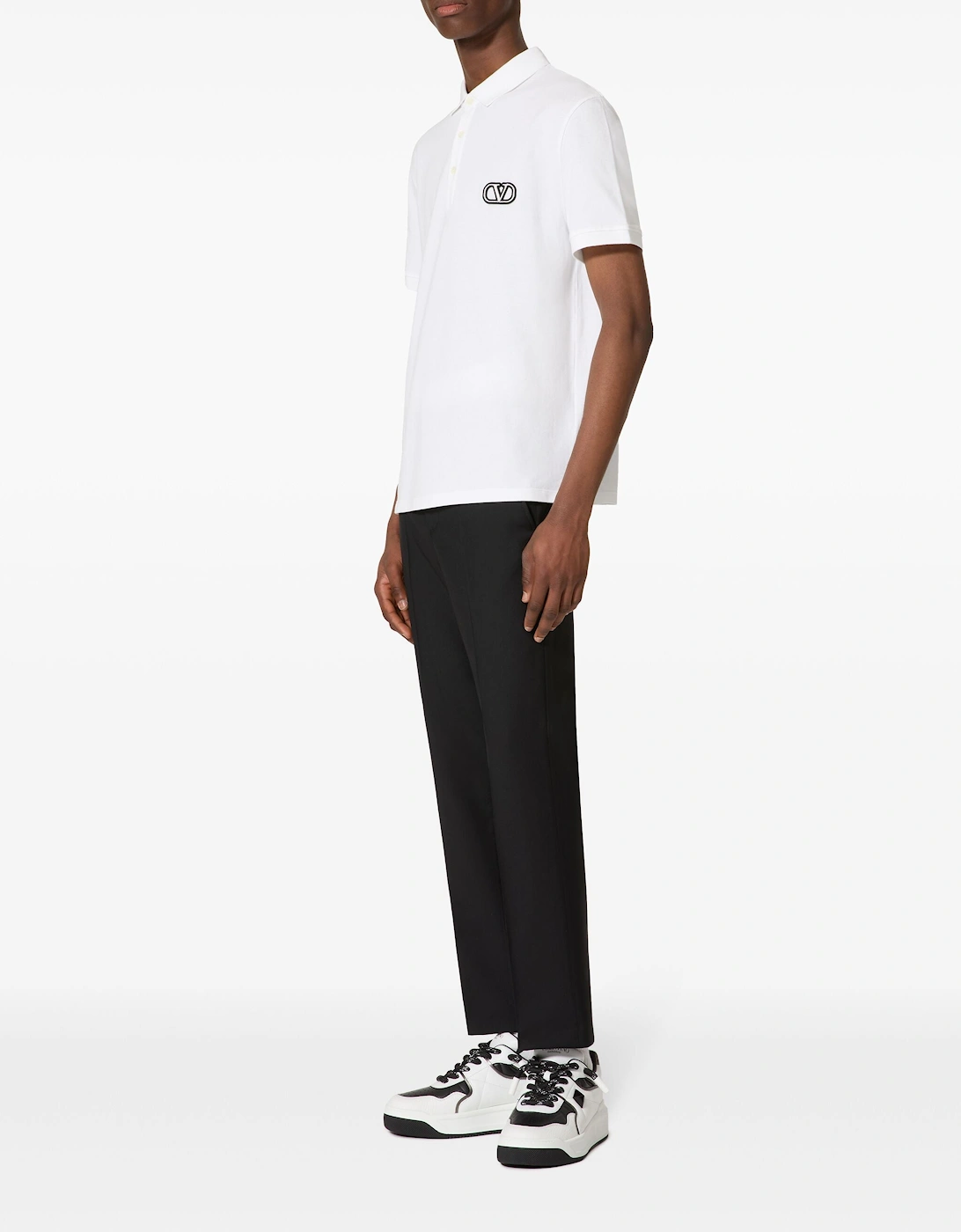 VLOGO Signature Patch Polo in White