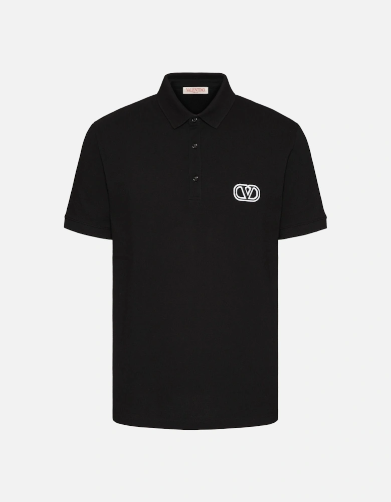 VLOGO Signature Patch Polo in Black